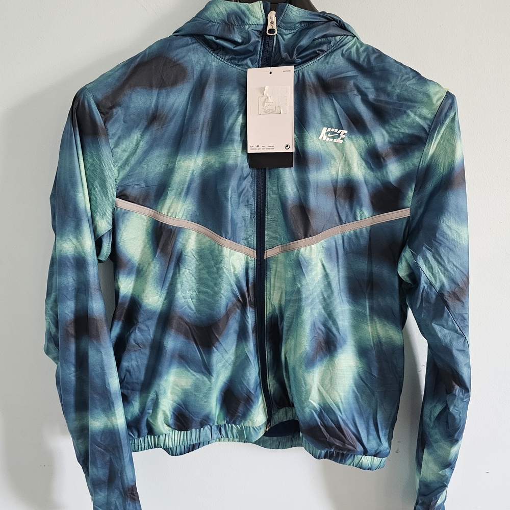 Nike Women's Blue and Green‎ Repel Running Jacket Size Small NWT